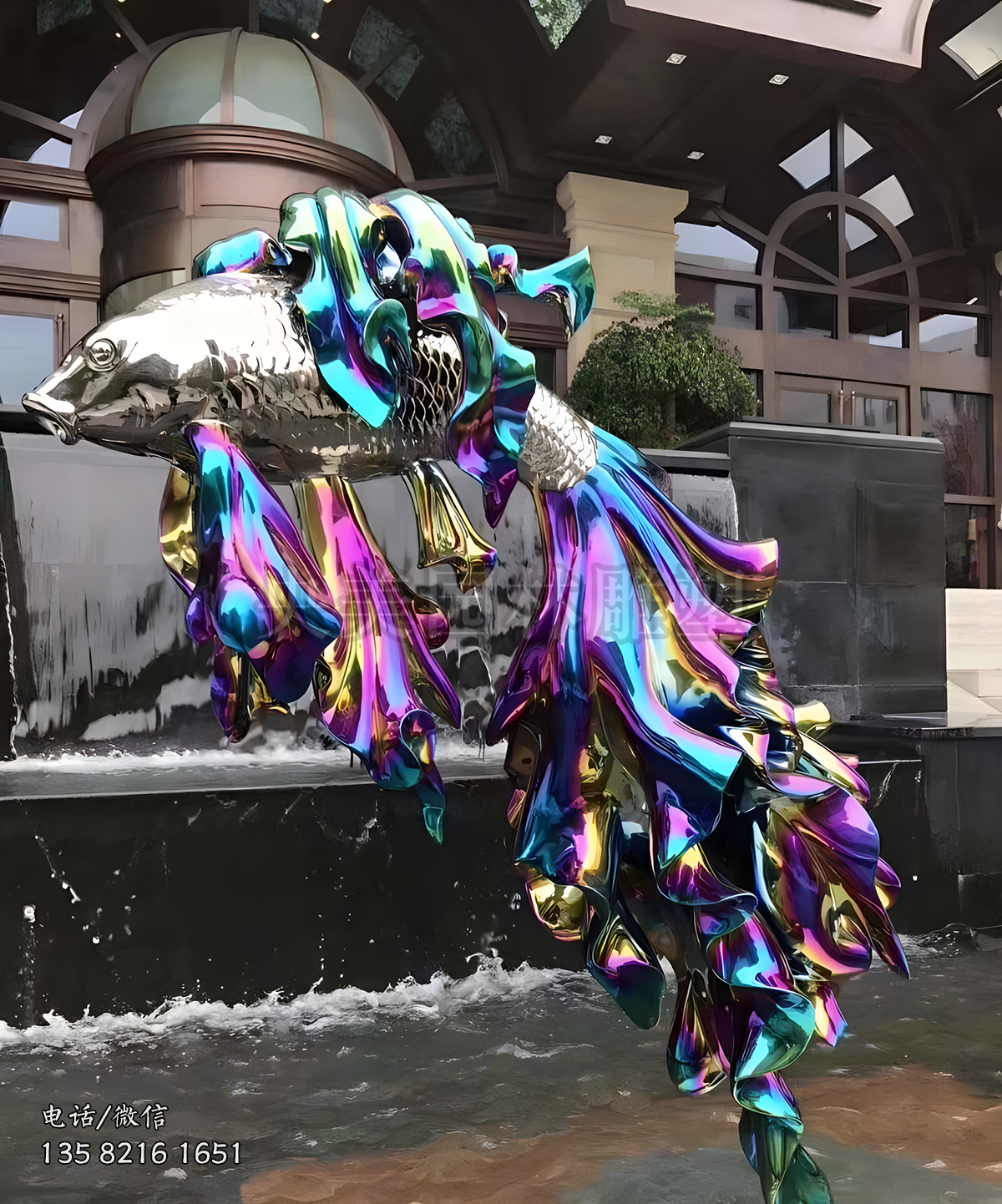 噴鍍不銹鋼鯉魚（金魚）造型