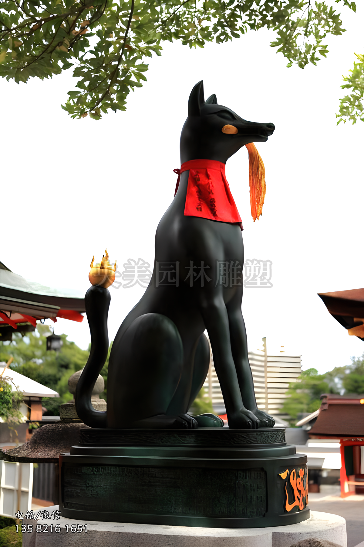 狐大仙狐貍青銅雕塑