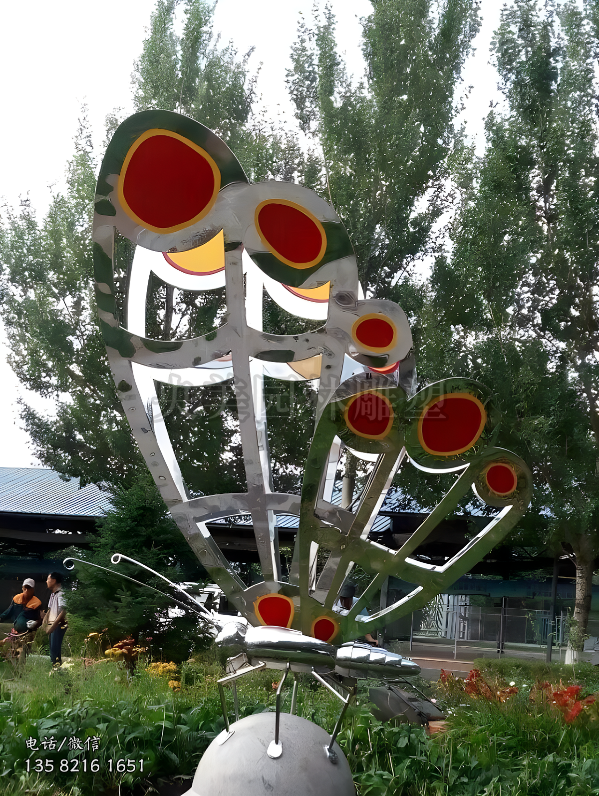 不銹鋼鏤空蝴蝶雕塑