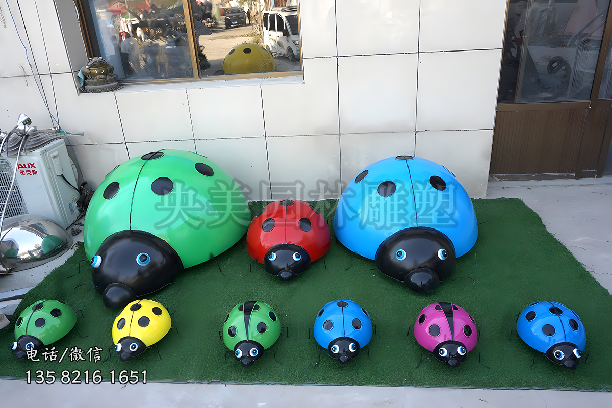 七星瓢蟲玻璃鋼仿真動(dòng)物雕塑