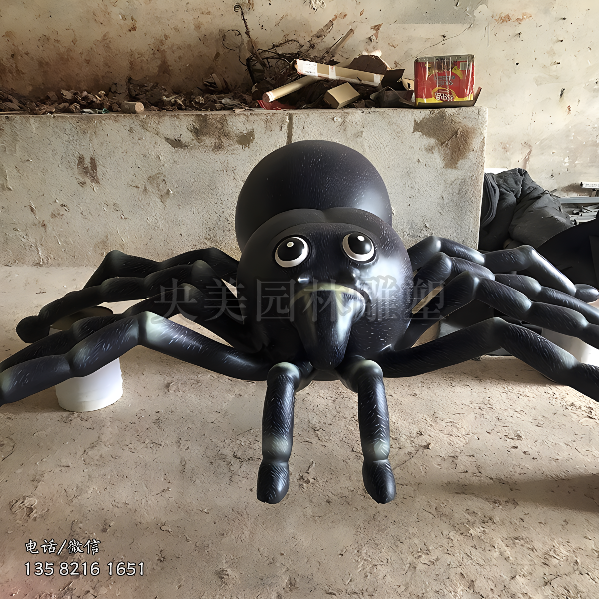 玻璃鋼卡通蜘蛛造型雕塑