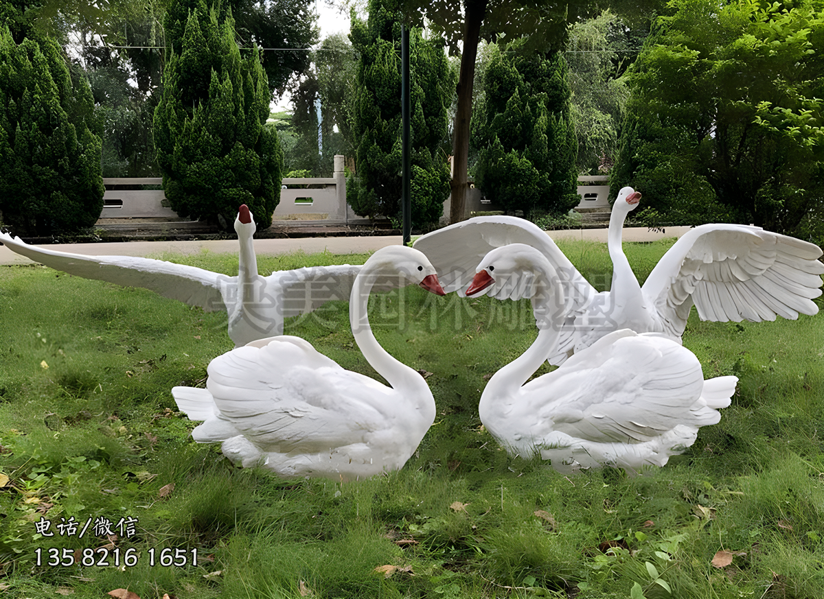 仿真動物玻璃鋼天鵝雕塑