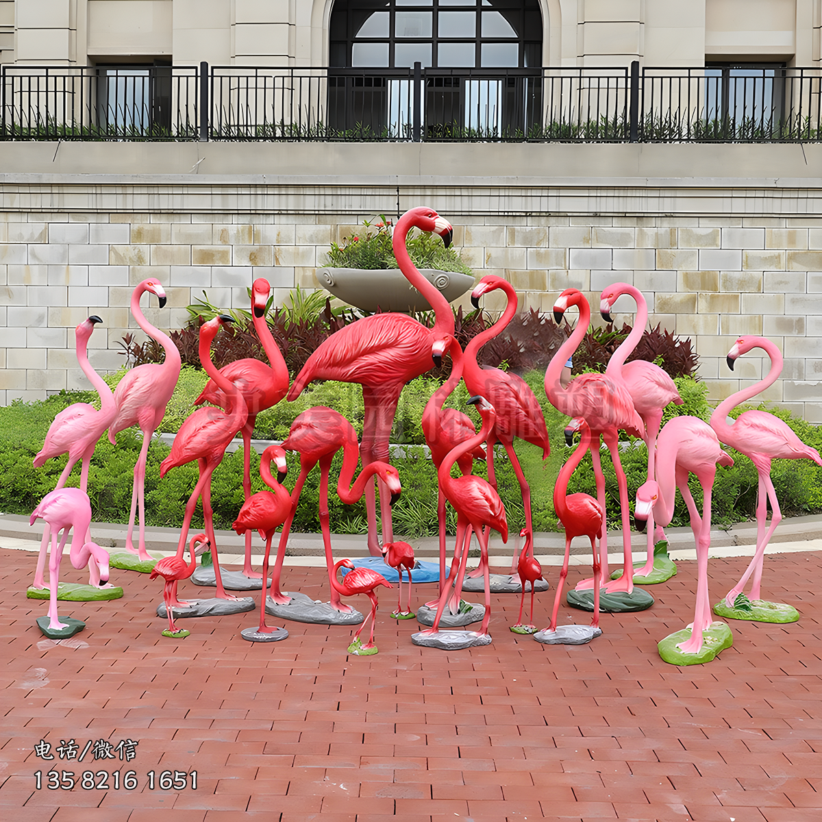 玻璃鋼火烈鳥仿真動(dòng)物雕塑