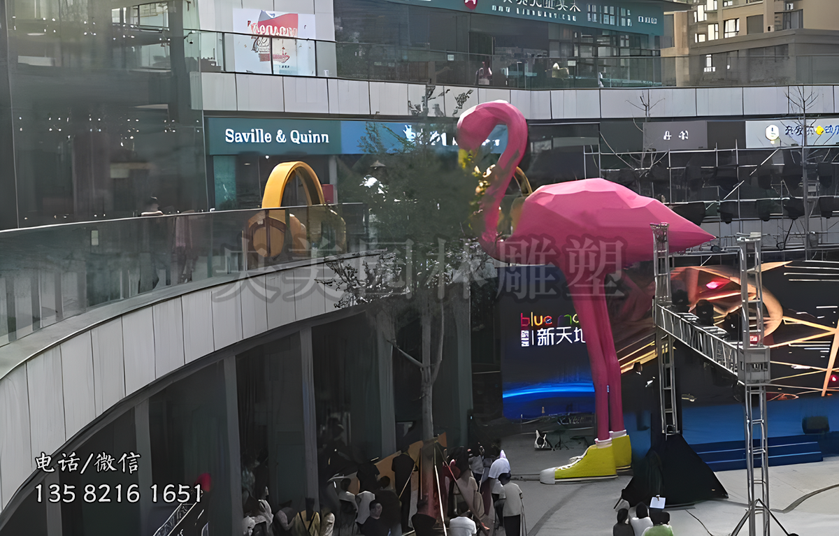 大型玻璃鋼火烈鳥雕塑