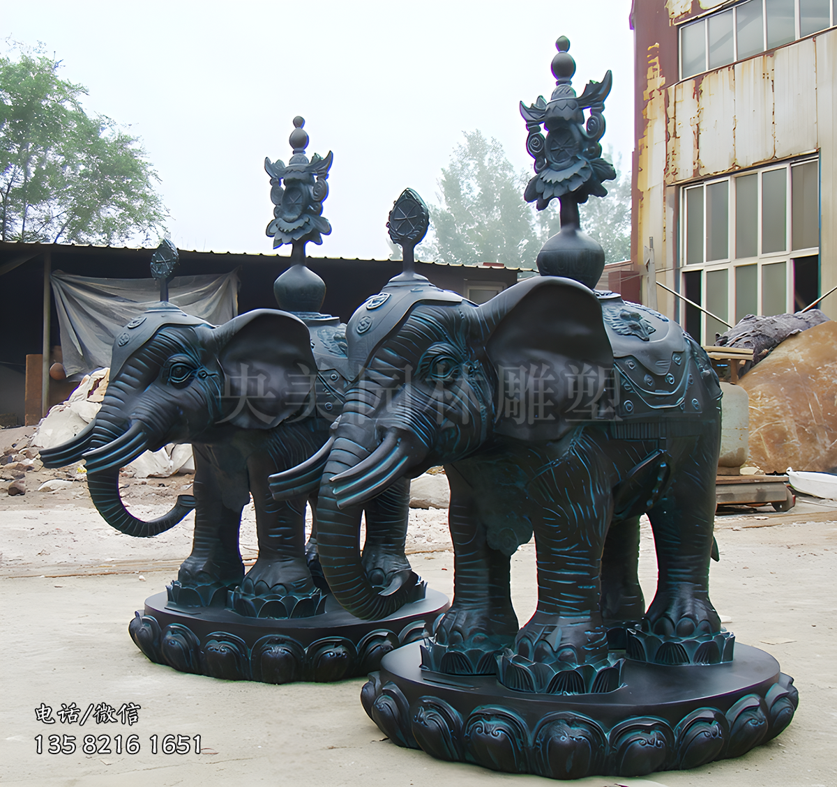 青銅仿古大象銅雕