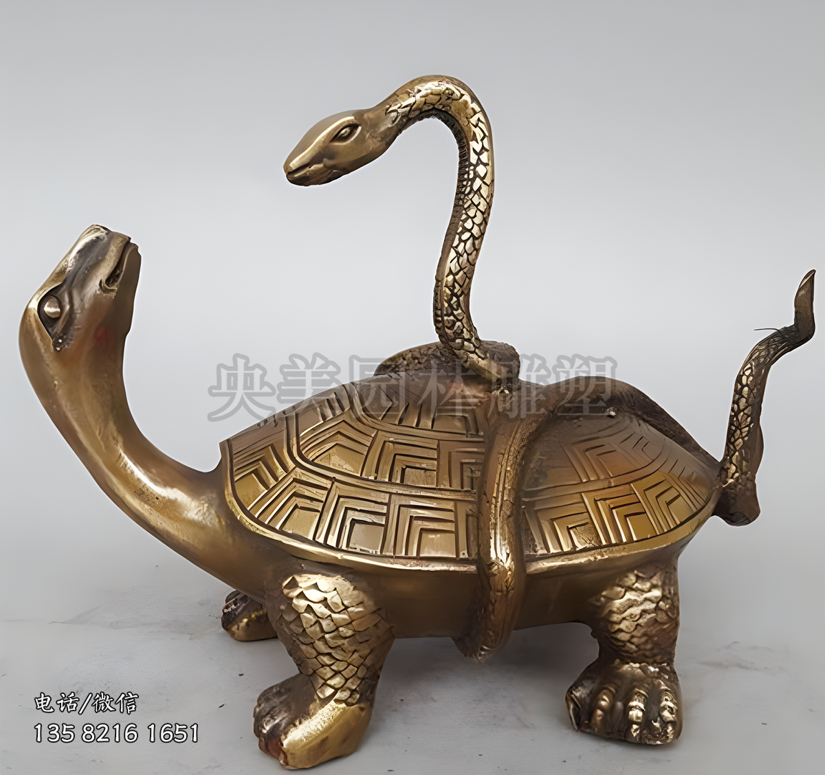 銅雕龜蛇雕塑
