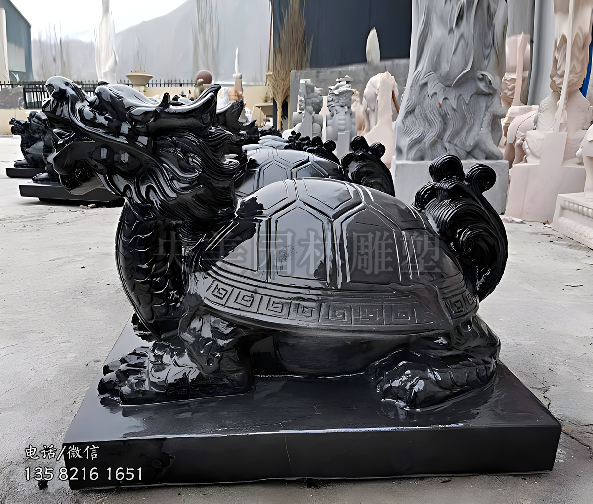 青石石雕龍龜