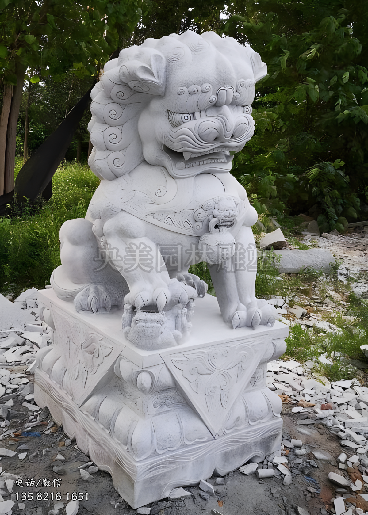 中國傳統(tǒng)北方石雕獅子