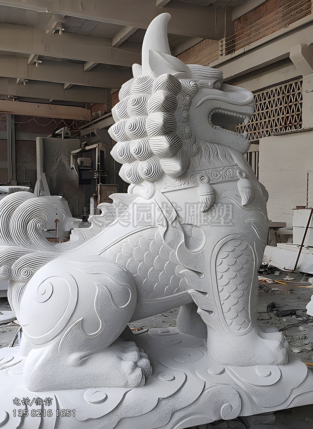 漢白玉大理石石雕獬豸