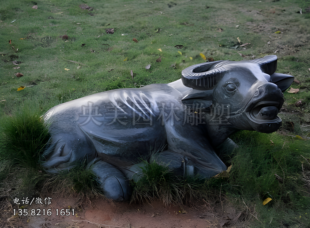 鑄銅臥牛銅雕水牛