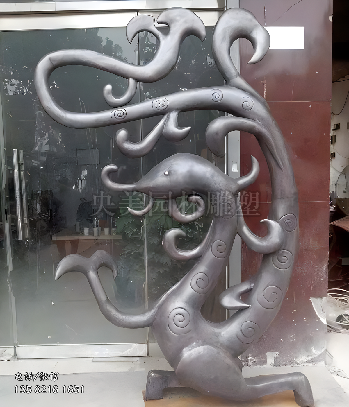 銅雕蛇雕塑擺件