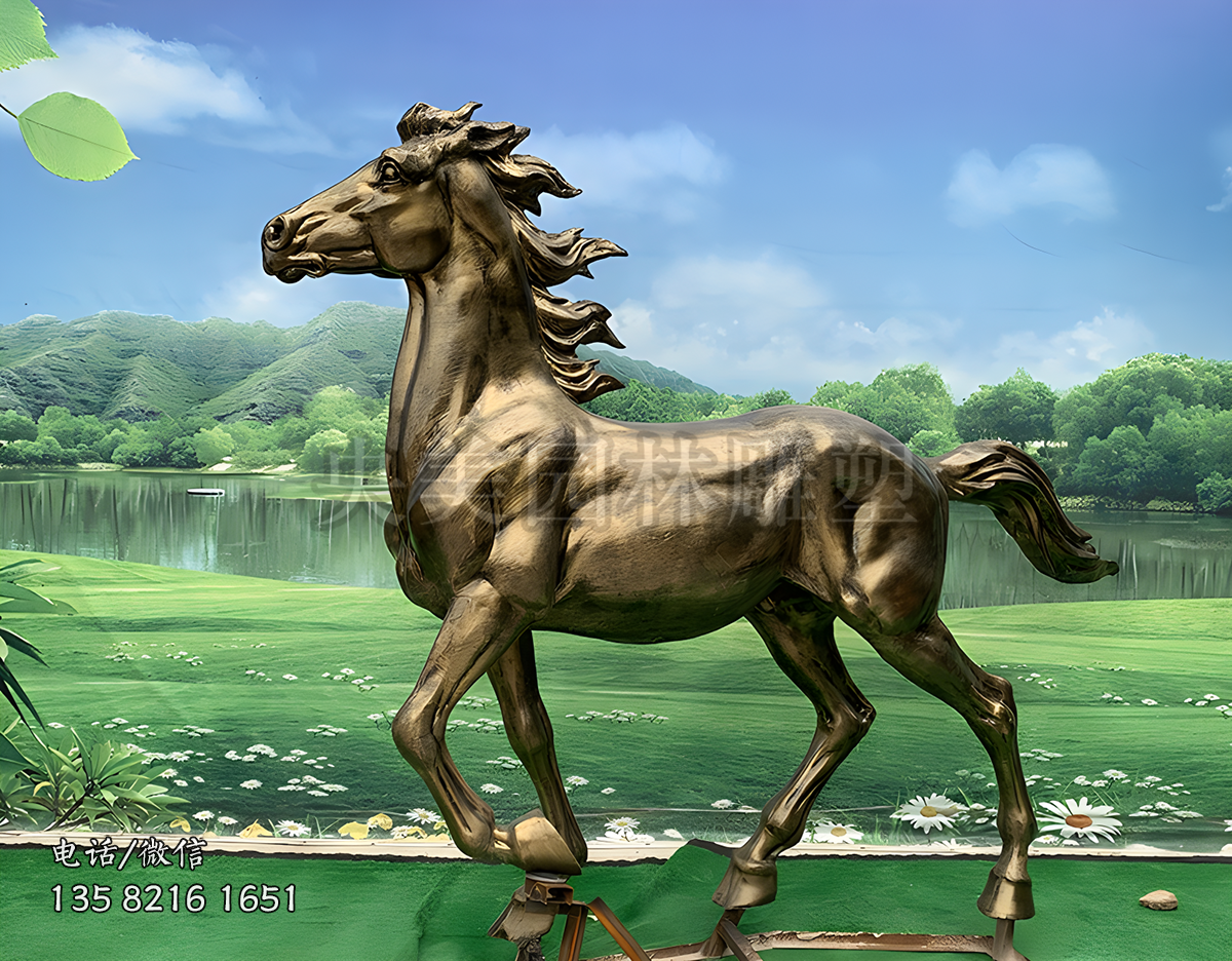 玻璃鋼仿銅動(dòng)物馬雕塑