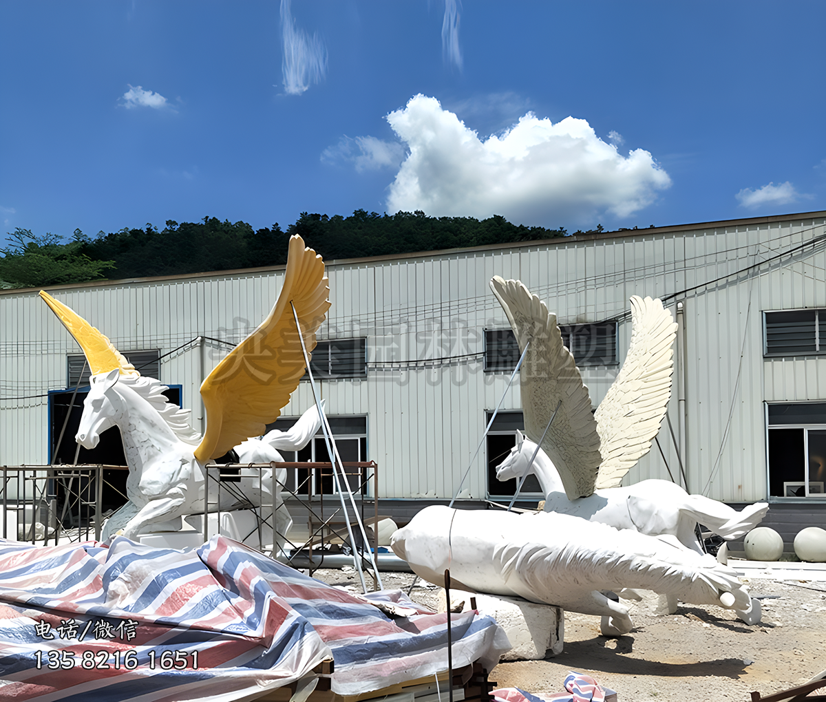 玻璃鋼飛馬雕塑