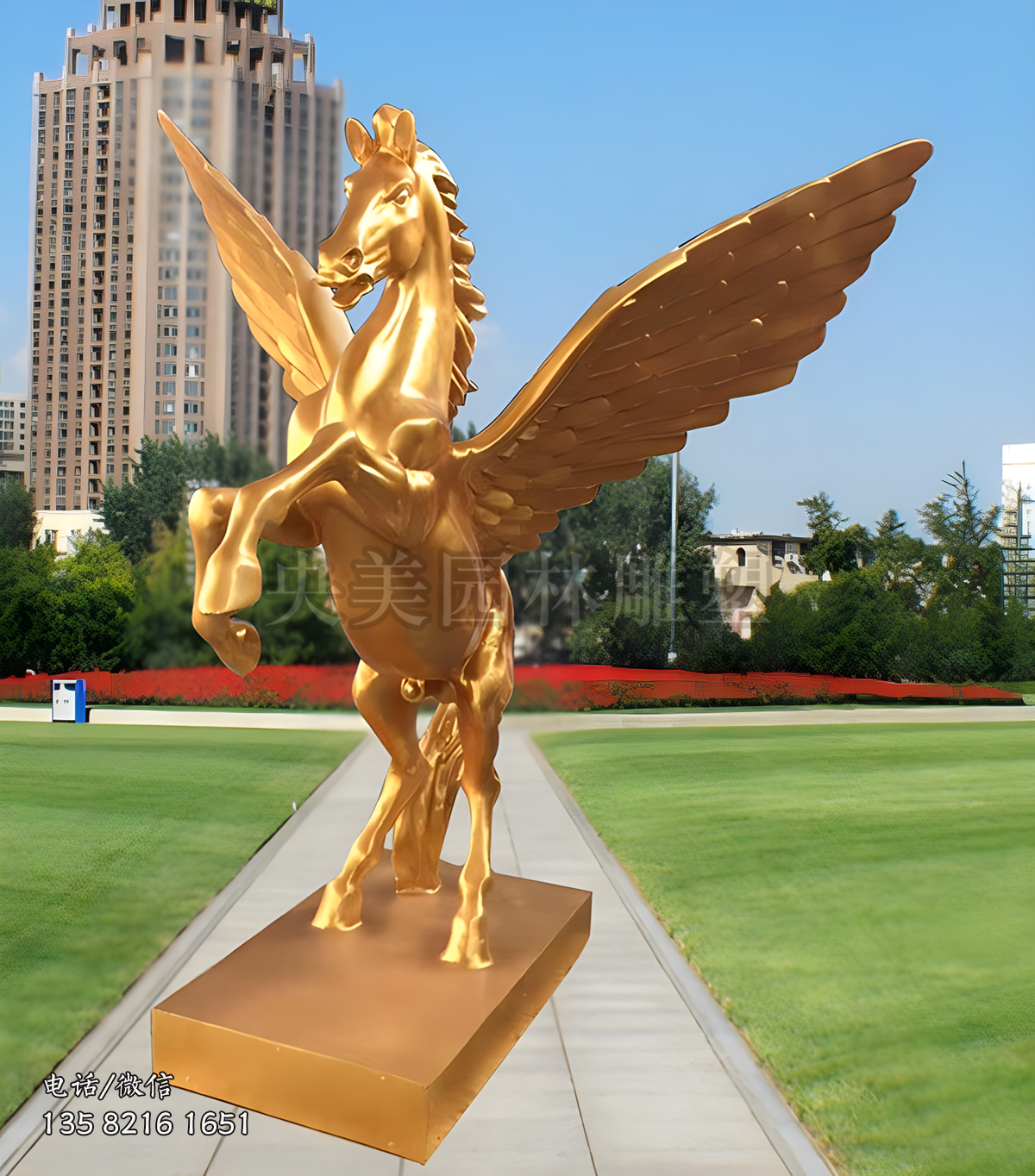 飛馬玻璃鋼雕塑擺件