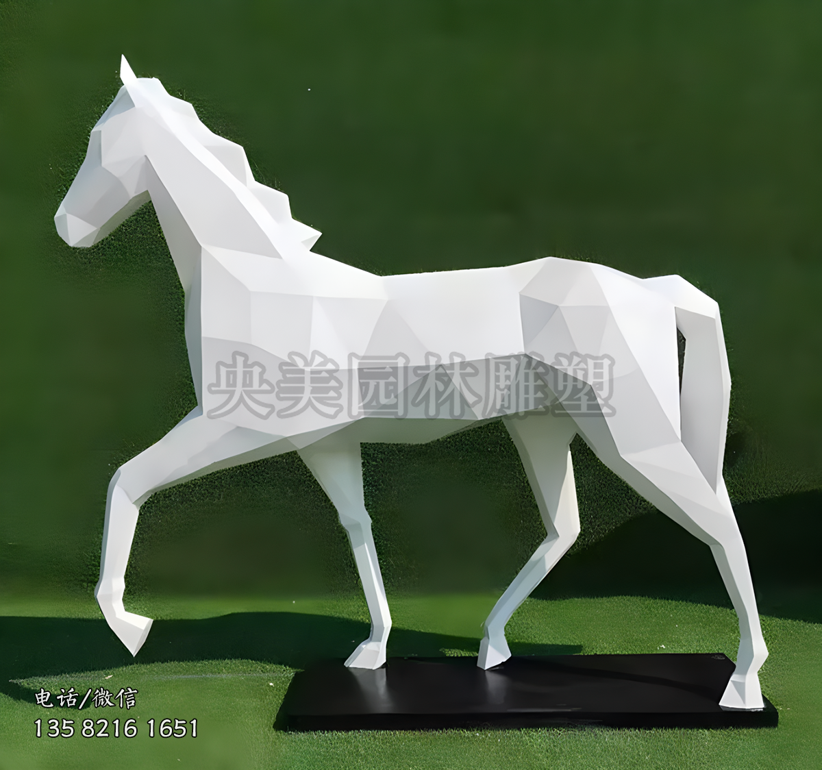 塊面不銹鋼馬雕塑