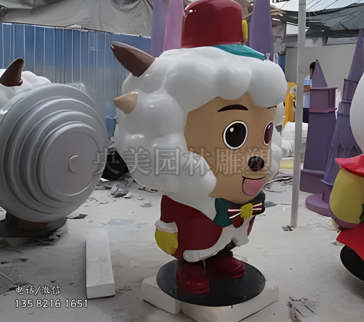 玻璃鋼動漫喜羊羊雕塑