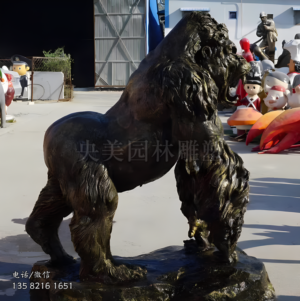 大猩猩玻璃鋼雕塑