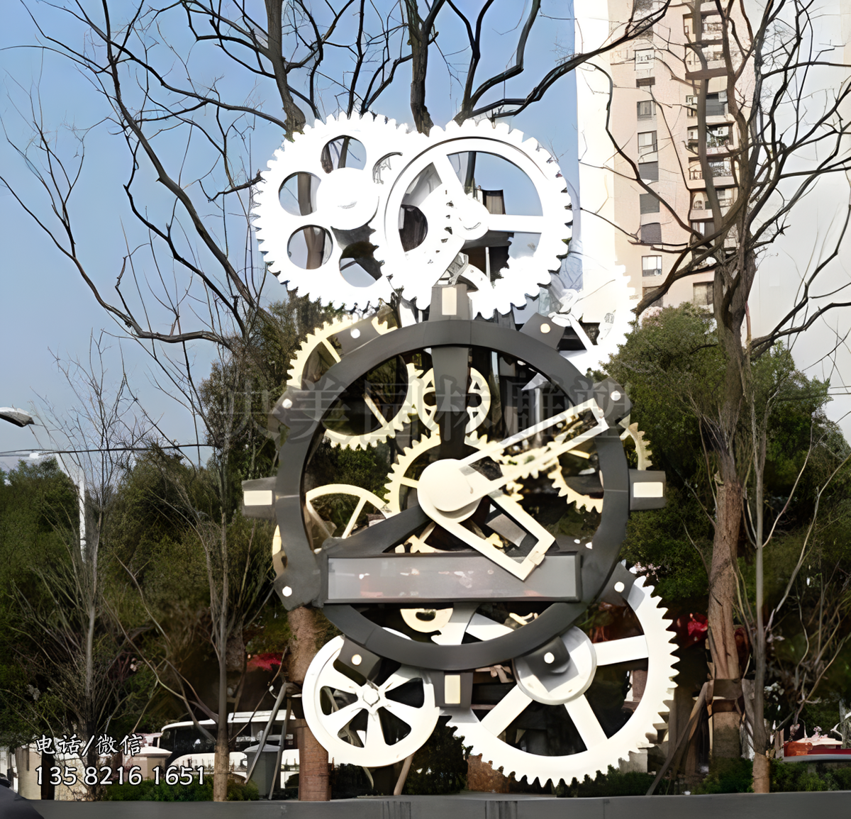 聯(lián)動(dòng)齒輪不銹鋼雕塑