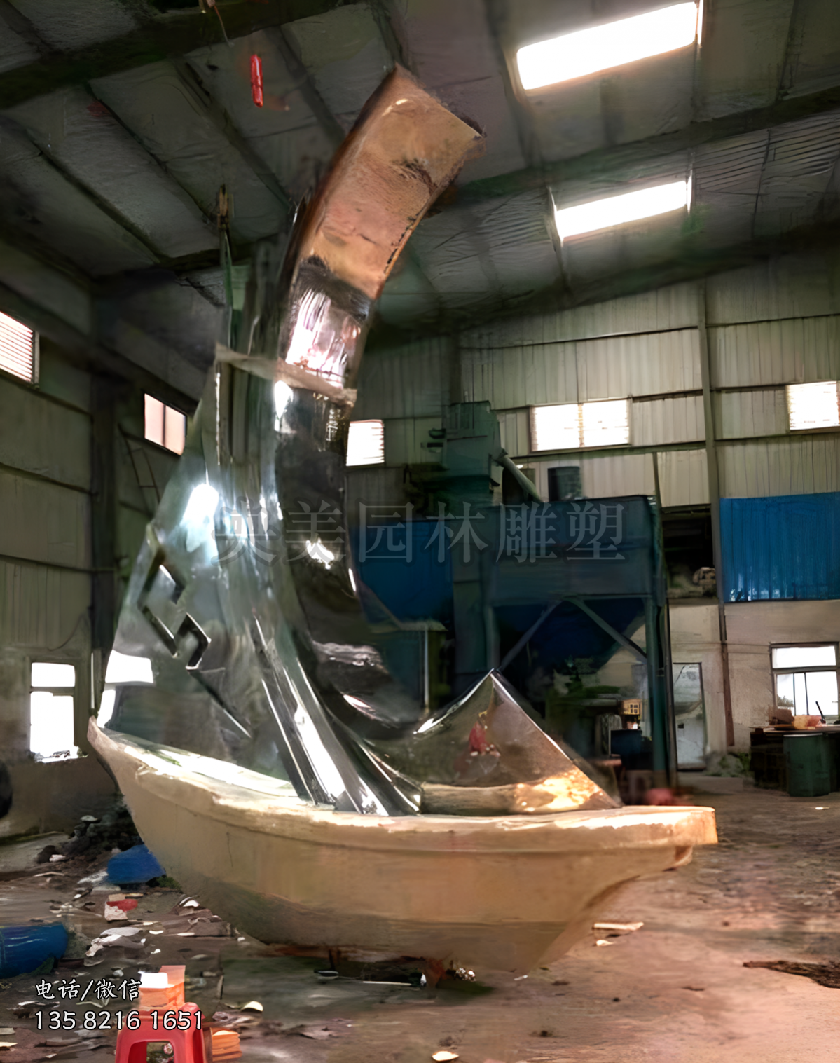 帆船不銹鋼景觀雕塑