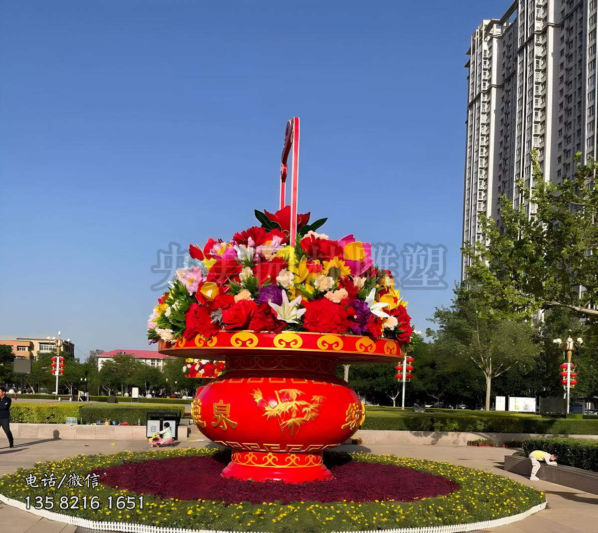 市政廣場大花籃裝飾景觀雕塑