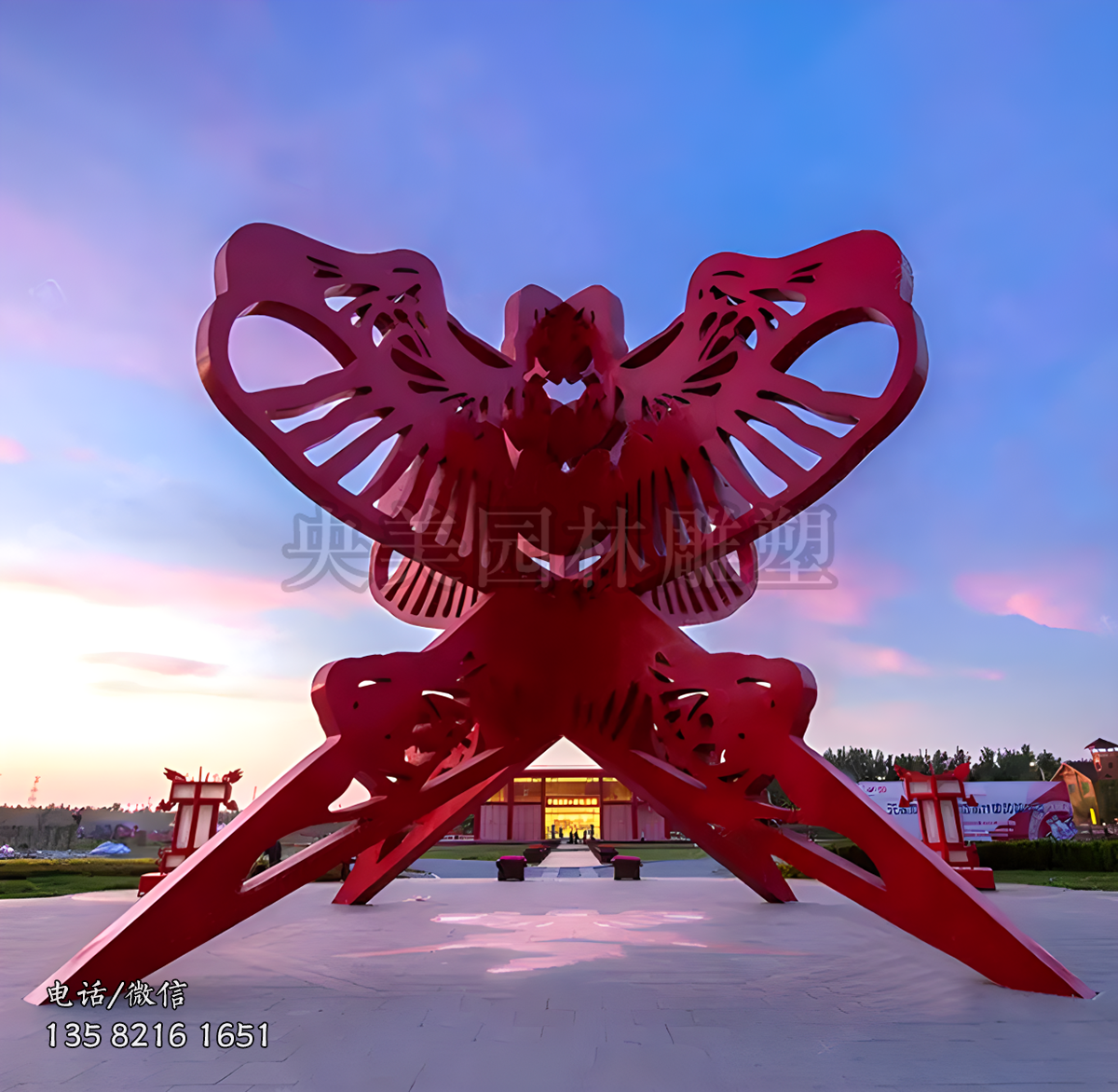 大型不銹鋼風箏景觀雕塑