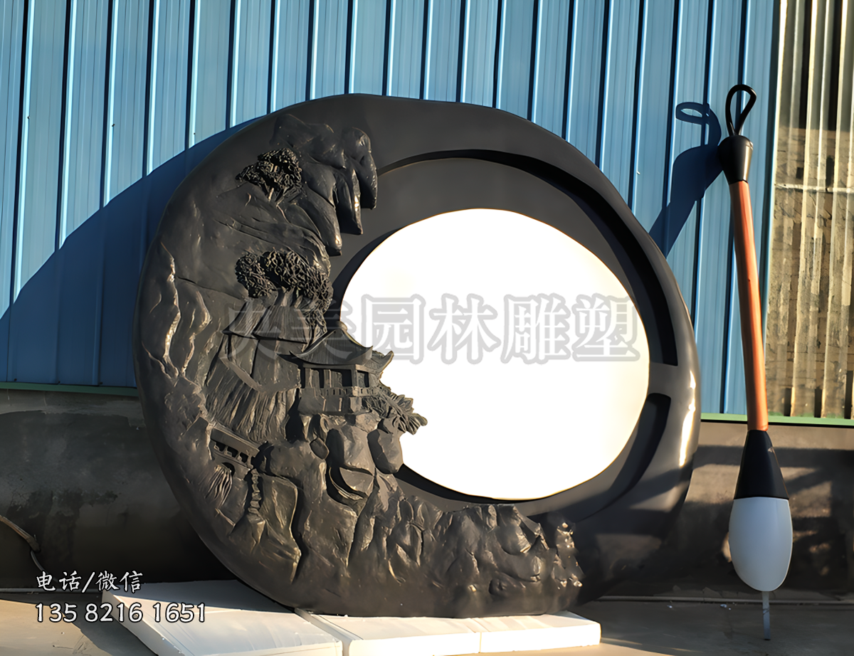 玻璃鋼仿真毛筆、硯臺(tái)雕塑