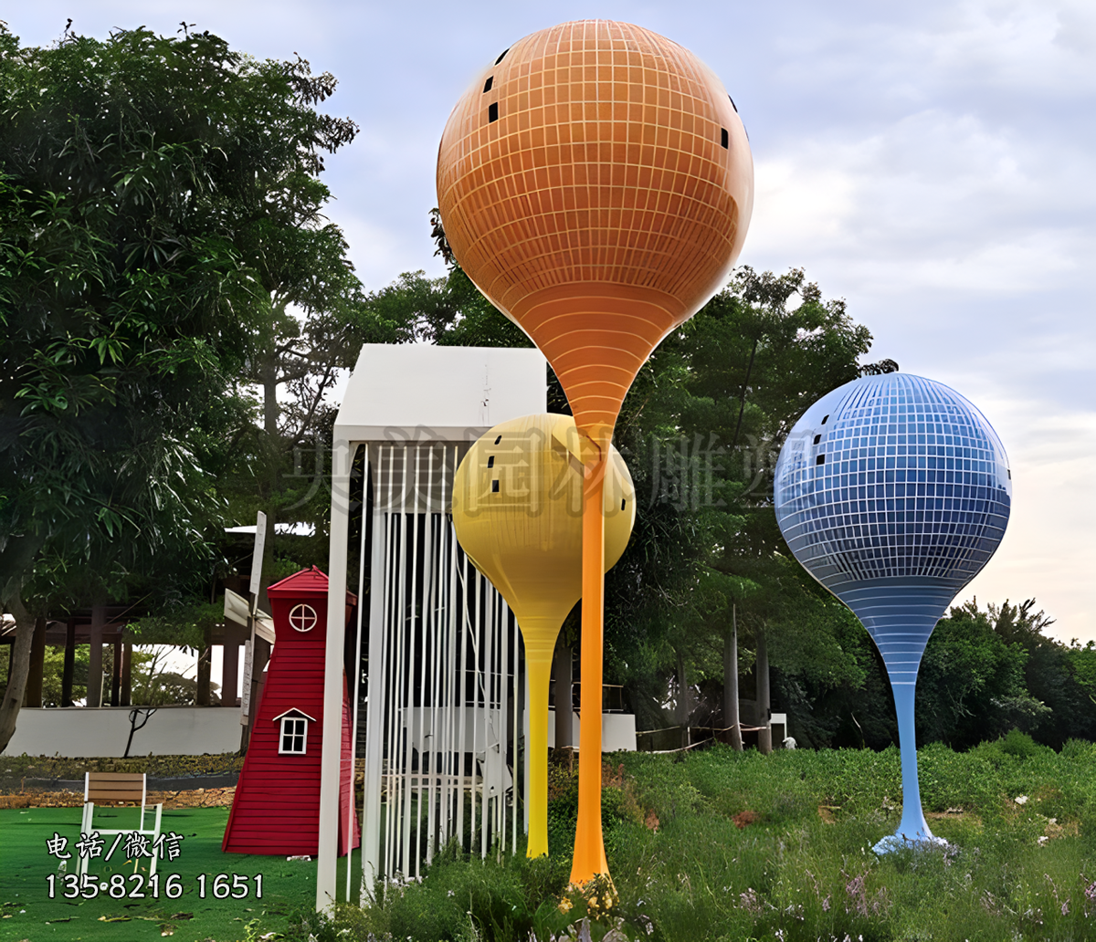 網(wǎng)格造型不銹鋼氣球擺件